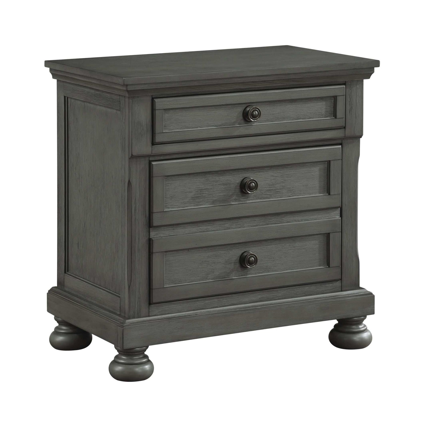Jackson Rustic Gray King Bedroom Set / 4pc - Ornate Home