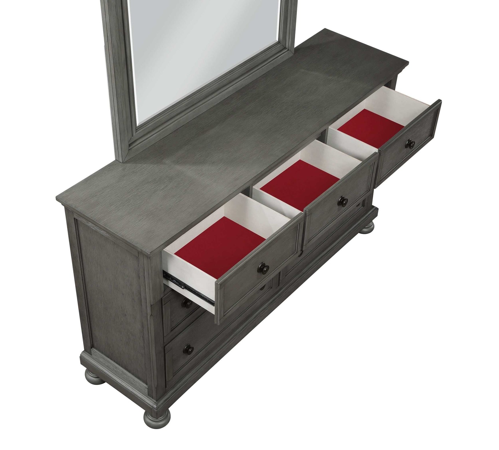 Jackson Rustic Gray Queen Bedroom Set / 4pc - Ornate Home