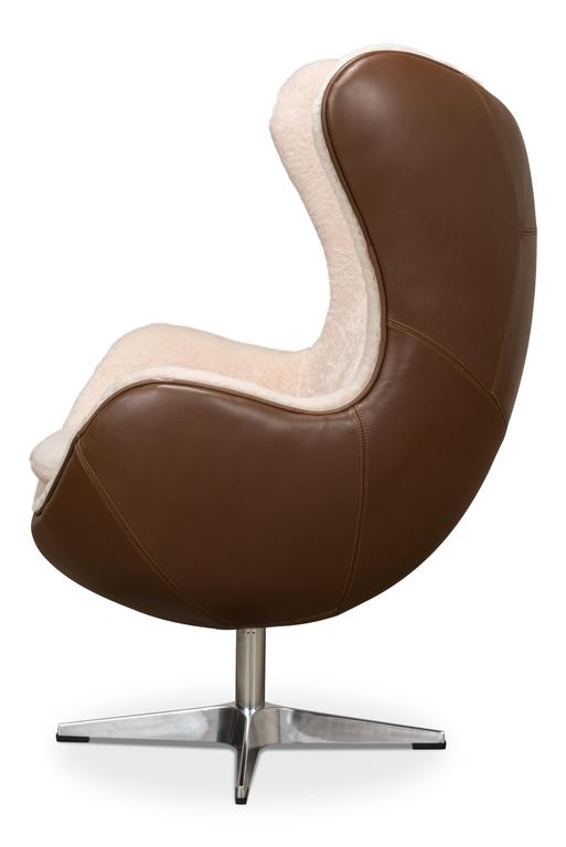 Jacobean Brown Mid 20th Century Egg Chair - Ornate Home