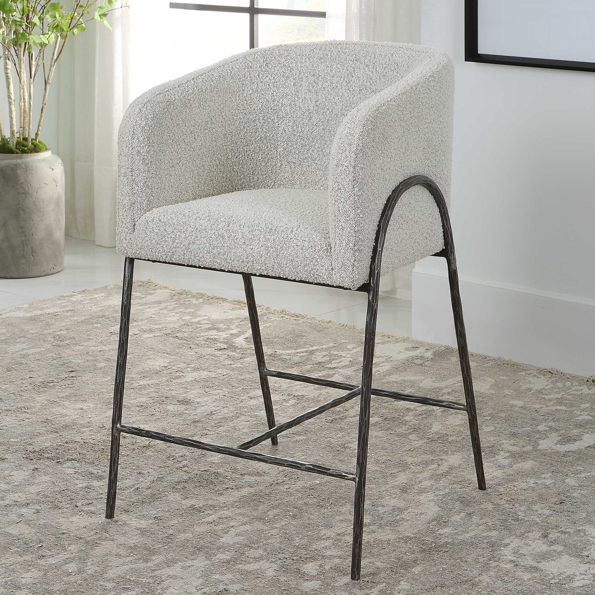 Jacobsen Gray 27" Counter Stool - Ornate Home