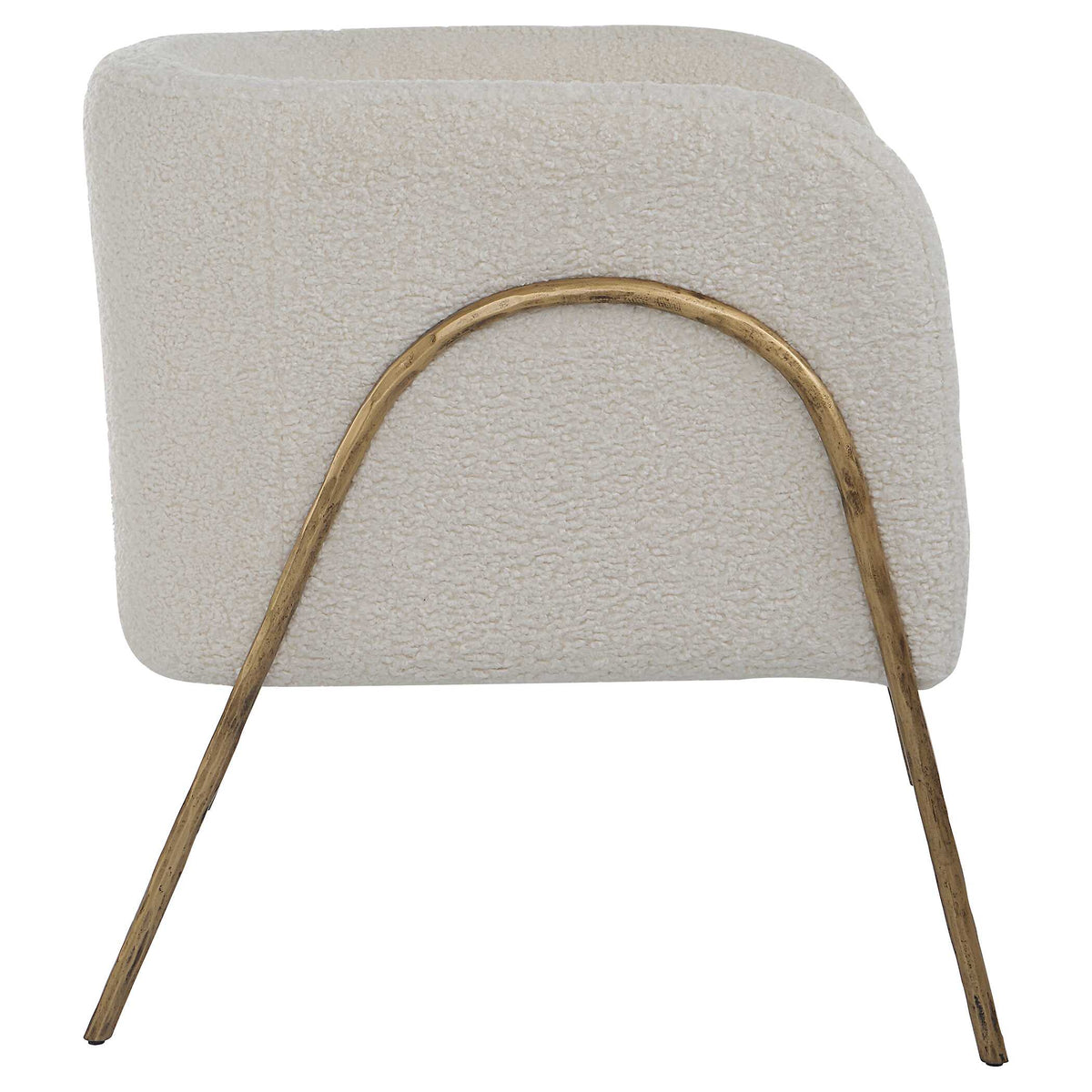 Jacobsen Off White Shearling Accent Chair - Ornate Home