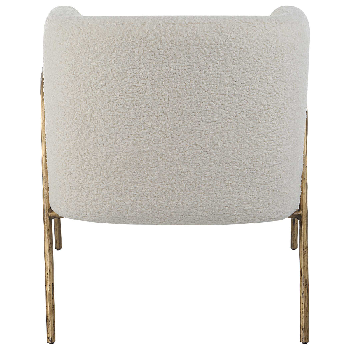 Jacobsen Off White Shearling Accent Chair - Ornate Home