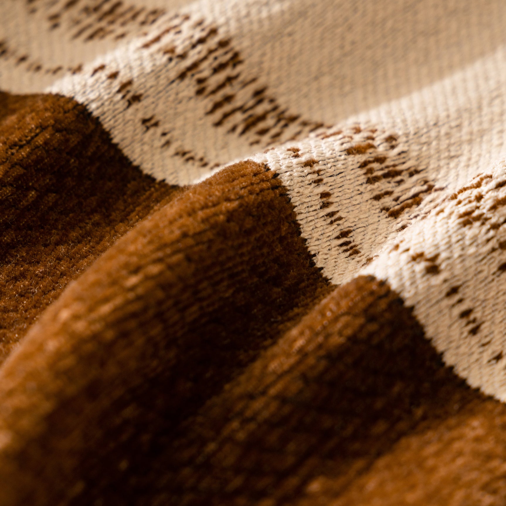 Jacquard Floral Band Sofa Cover with Tassels, Thick Textured Couch Throw Blanket - Ornate Home