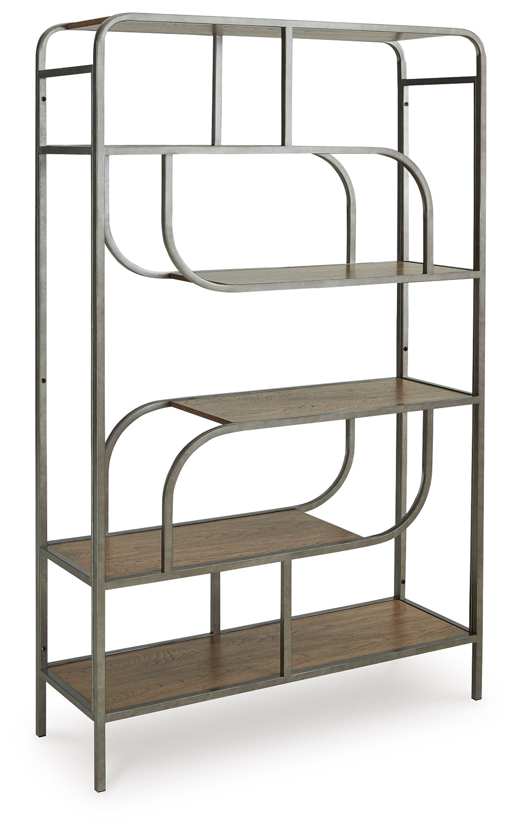 Jaddon Brown/Antique Silver Bookcase (Online Special Price) - Ornate Home