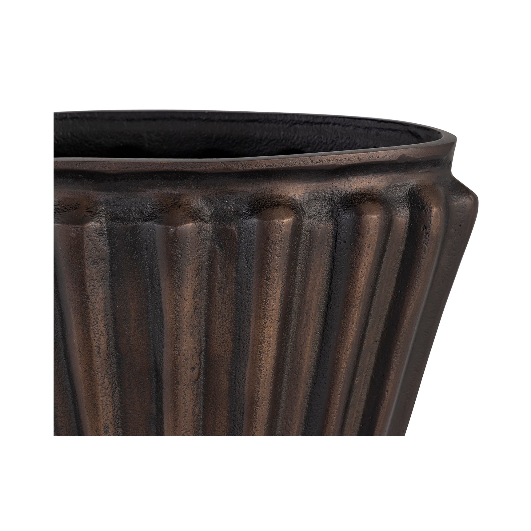 Jade Antique Brass Cast Aluminum Vase - Ornate Home