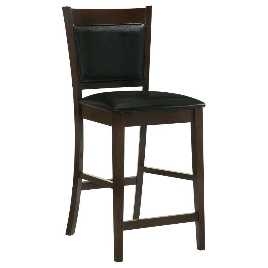 Jaden Espresso & Black Counter Height Stools (Set of 2) - Ornate Home