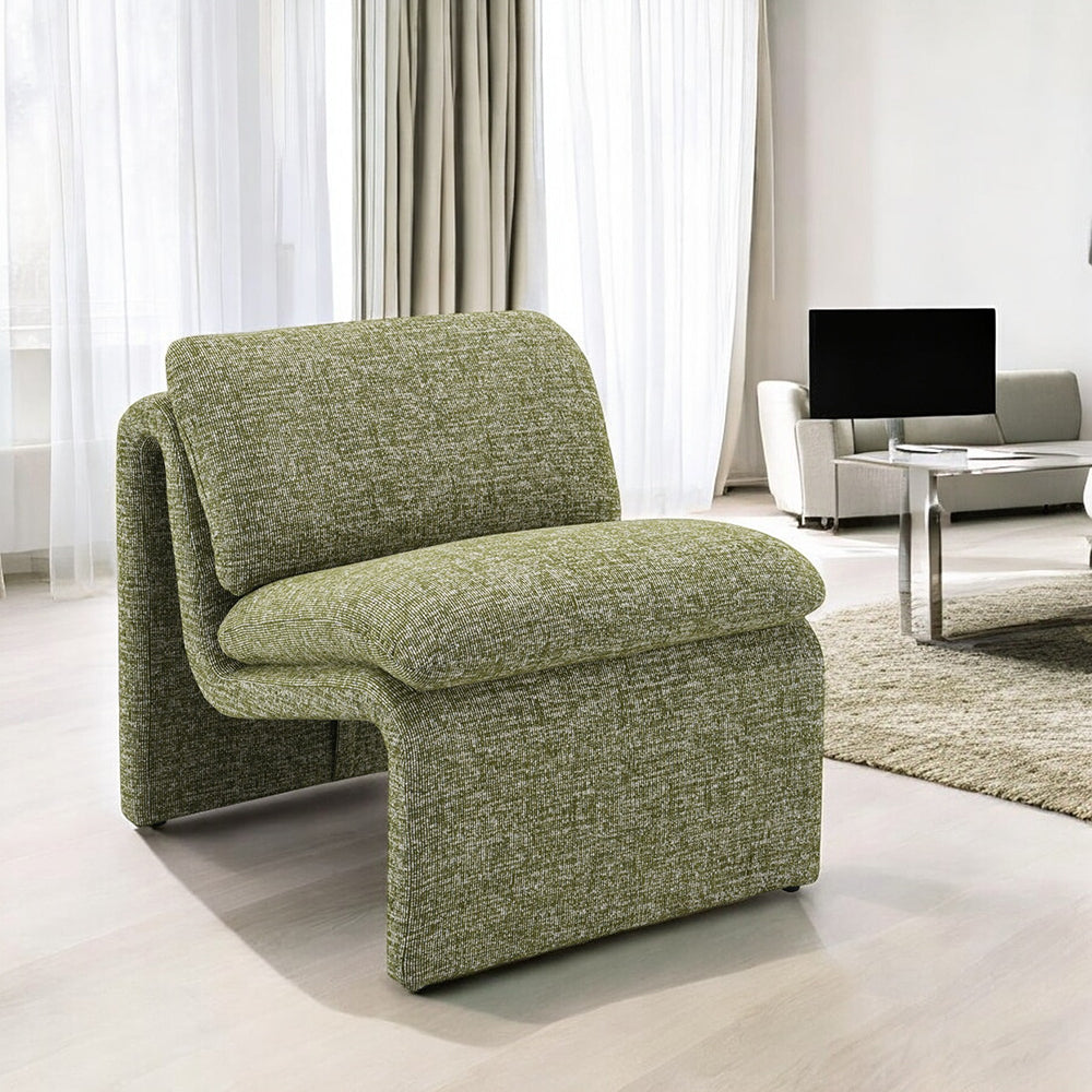 Jaeda Green Boucle Accent Chair - Ornate Home