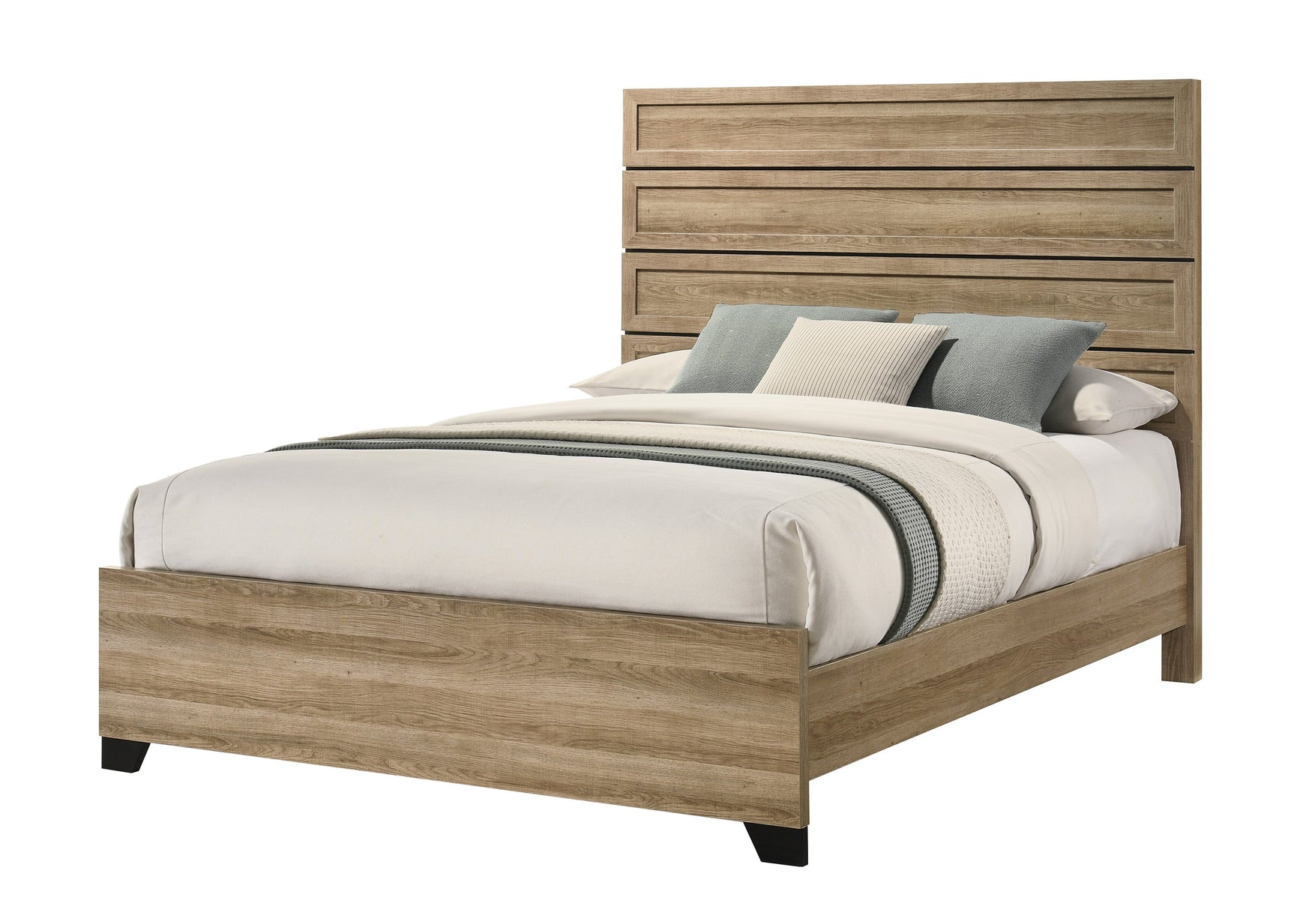 Jameson Natural Queen Panel Bed - Ornate Home