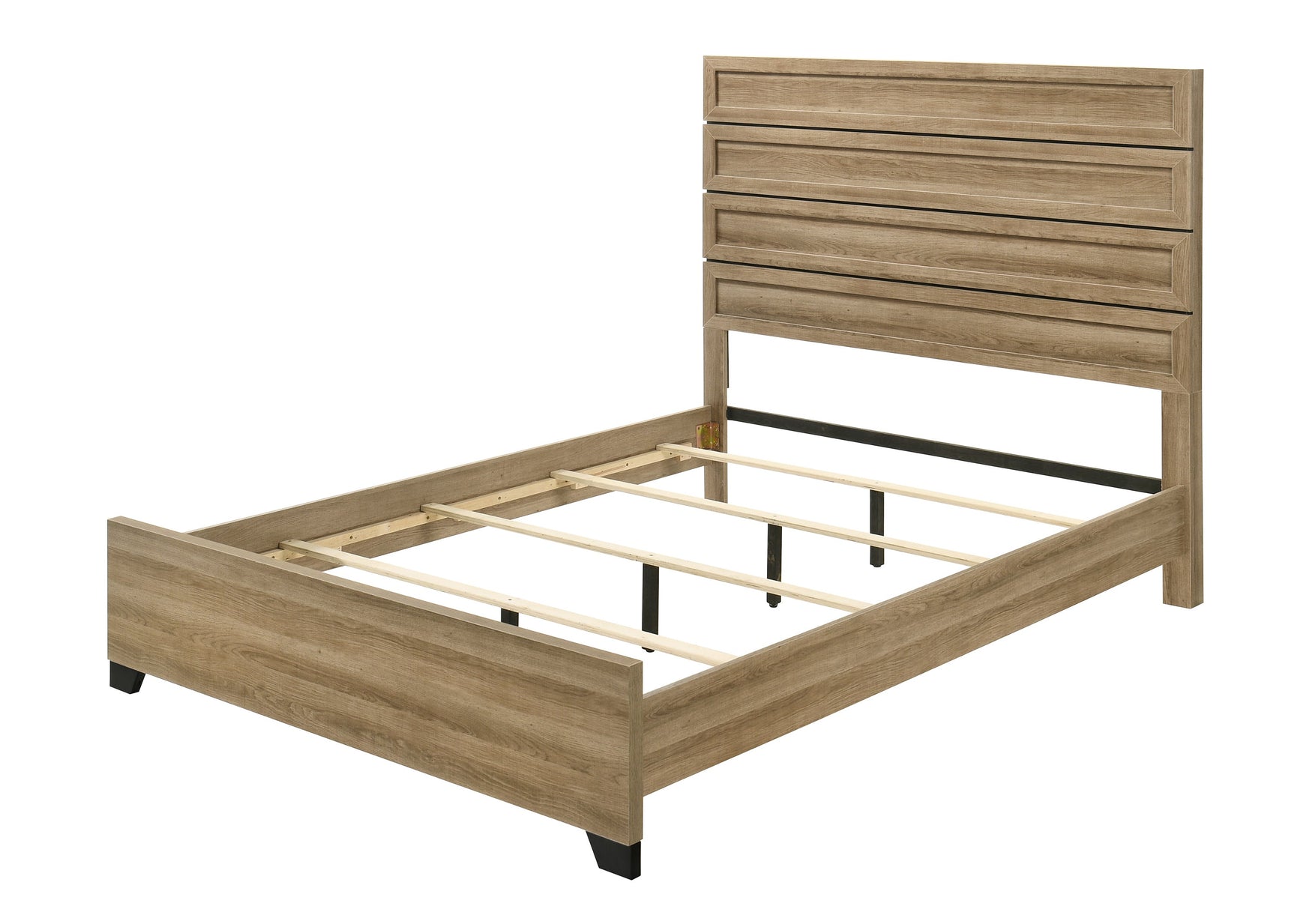Jameson Natural Queen Panel Bed - Ornate Home