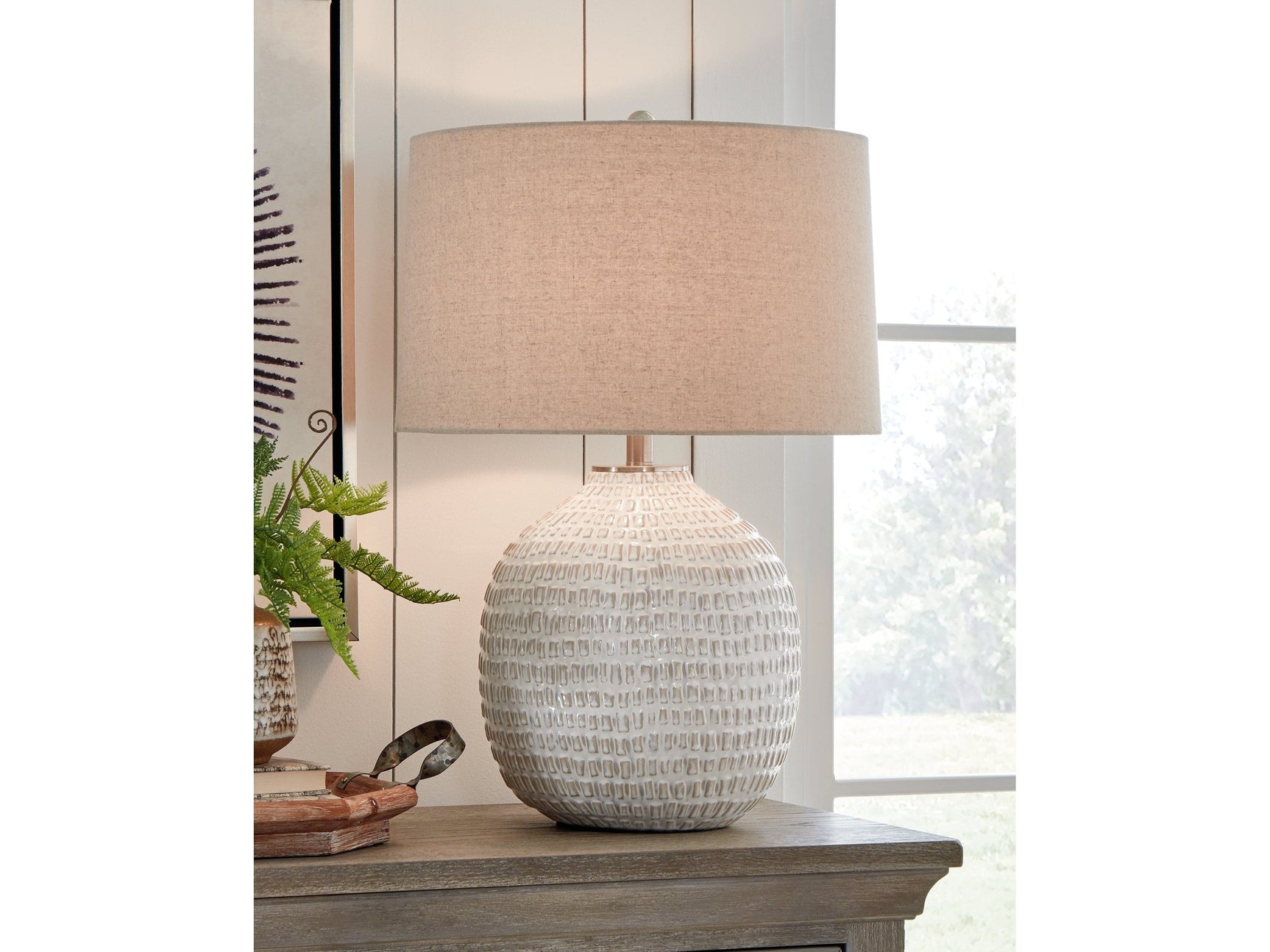 Jamon Beige Table Lamp (Set of 2) (Online Special Price) - Ornate Home