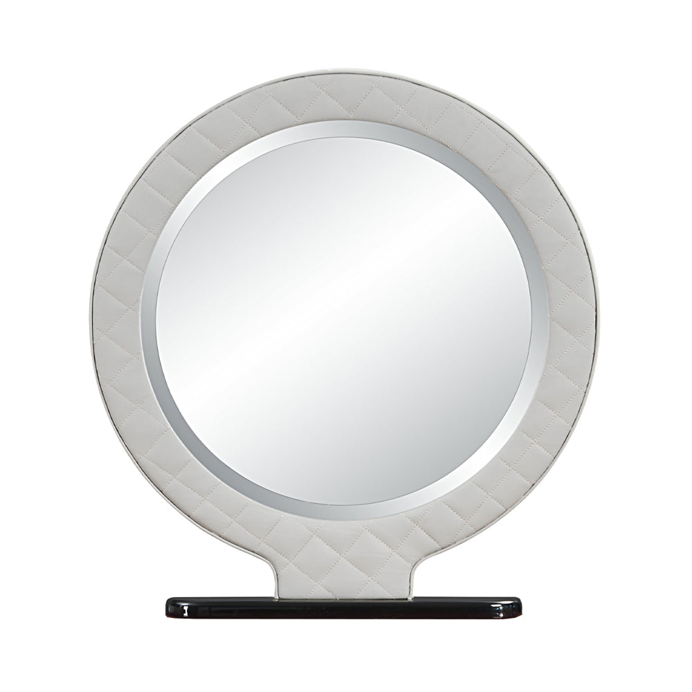 Jamonica Gray/Glossy Wood Grain Top Vanity Mirror - Ornate Home