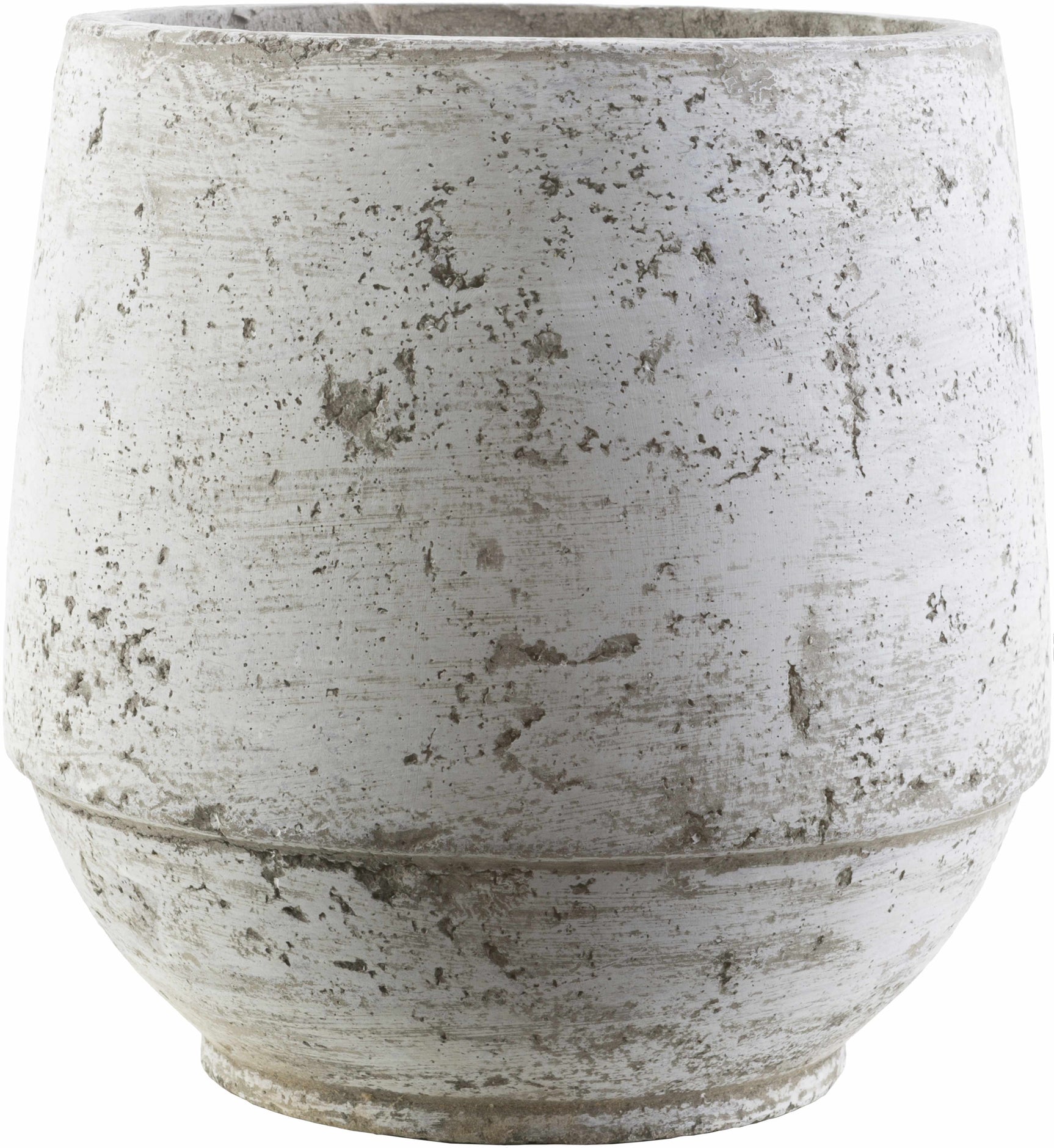 Janamuato White Geometric Cement Outdoor Planter - Ornate Home