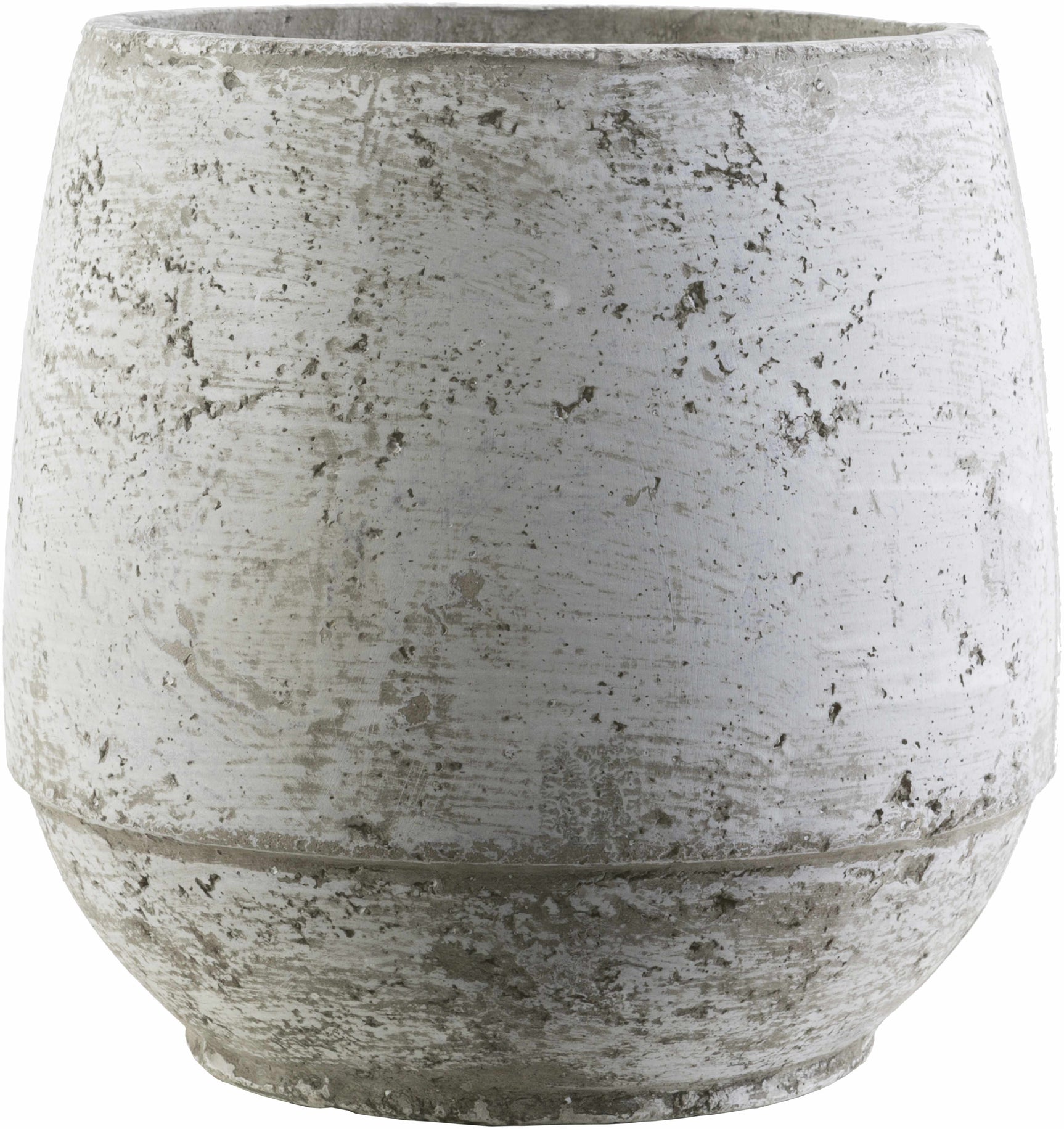 Janamuato White Geometric Cement Planter - Ornate Home