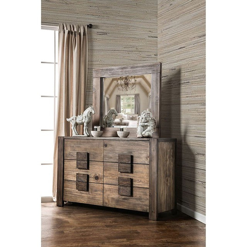 Janeiro Rustic Natural Tone Mirror - Ornate Home