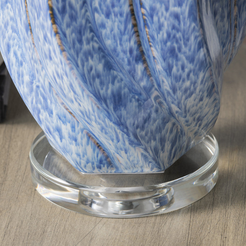 Janice Blue Swirl Table Lamp - Ornate Home