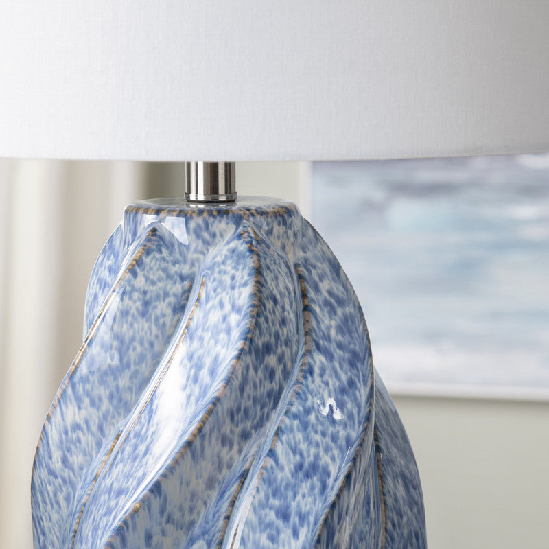 Janice Blue Swirl Table Lamp - Ornate Home