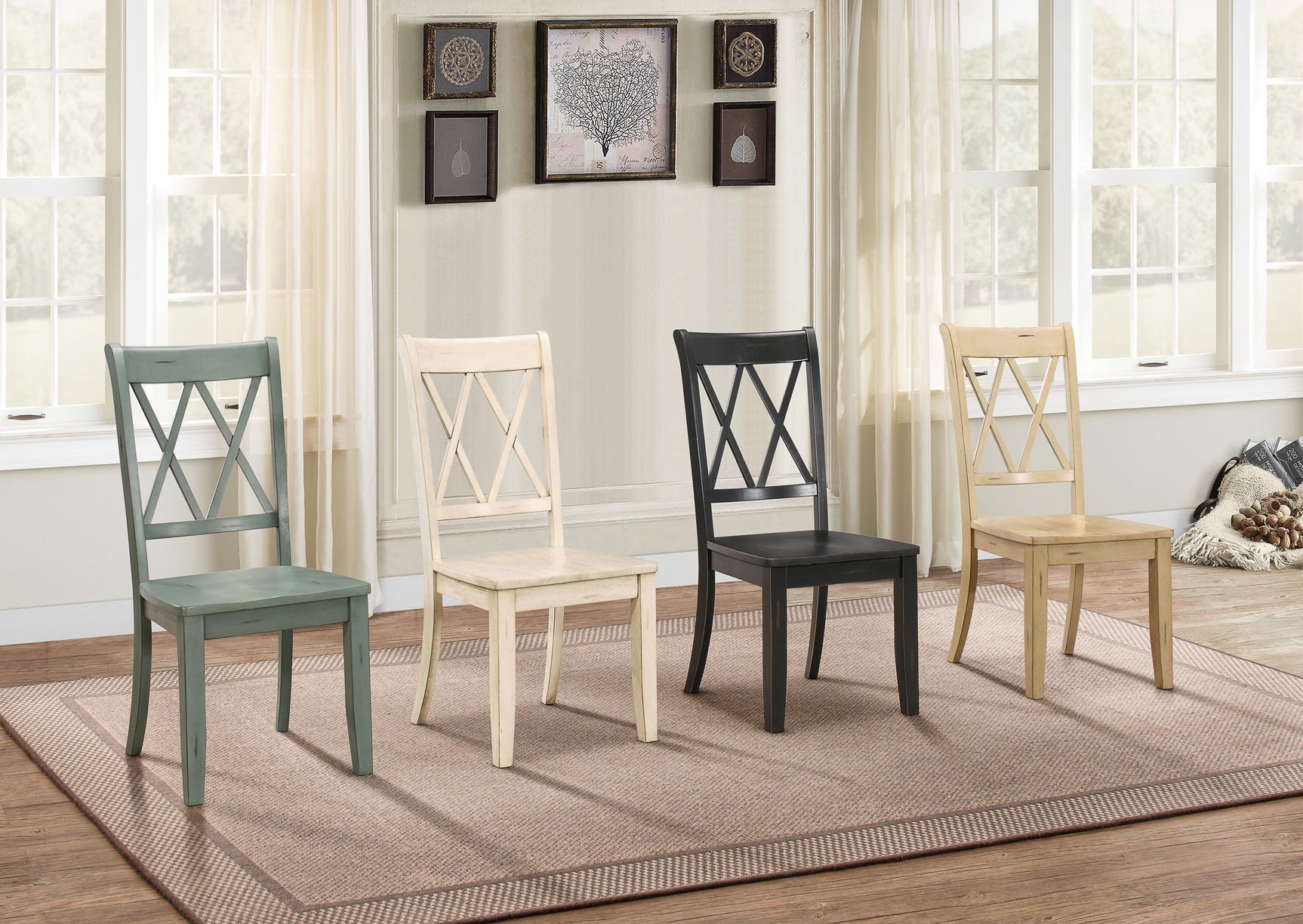 Janina Black Side Chair (Set of 2) - Ornate Home