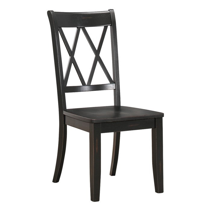 Janina Black Side Chair (Set of 2) - Ornate Home