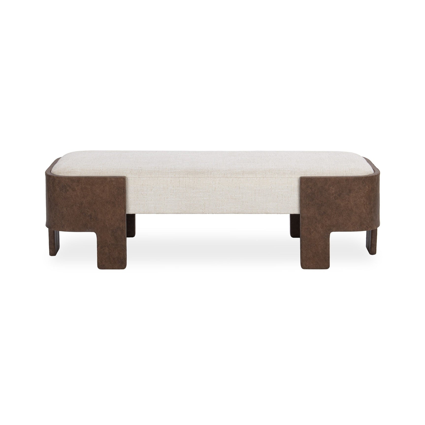 Janya Oat Cream Accent Bench - Ornate Home