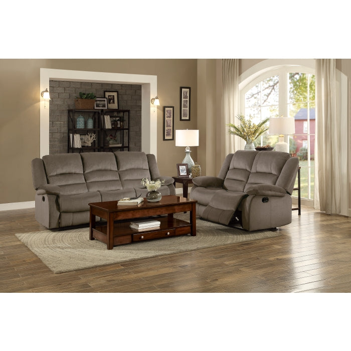 Jarita Chocolate Double Reclining Sofa - Ornate Home