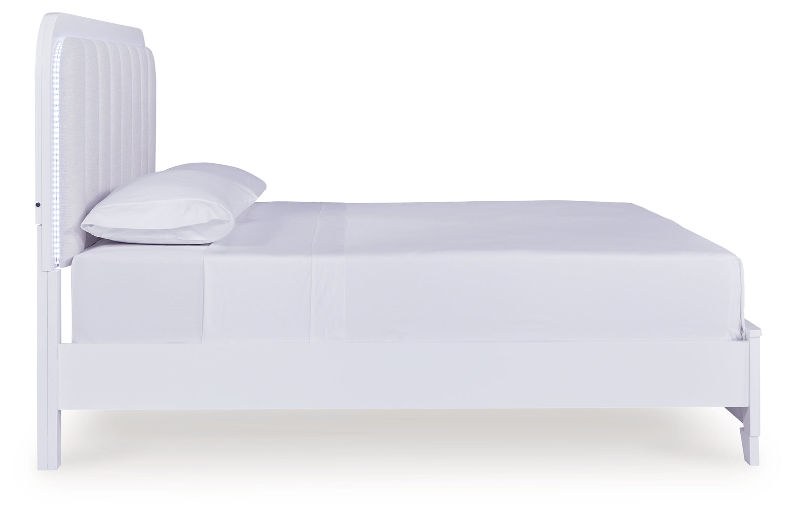 Jarlee White King Upholstered Panel Bed - Ornate Home