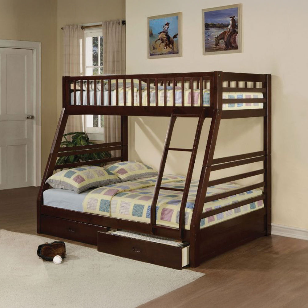 Jason Espresso Twin/Full Bunk Bed - Ornate Home