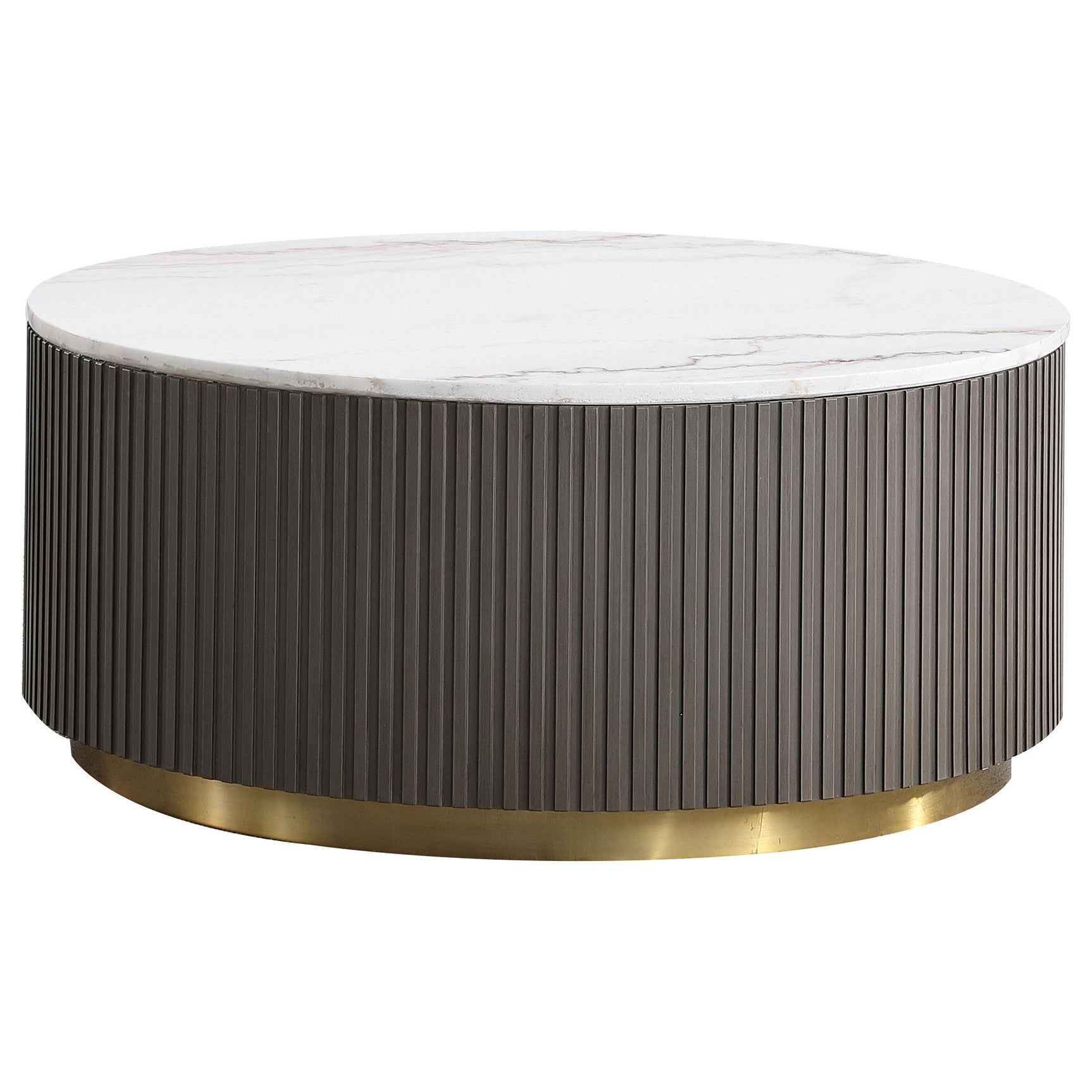 Jason White 2-piece Round Marble Coffee and End Table Set - Ornate Home