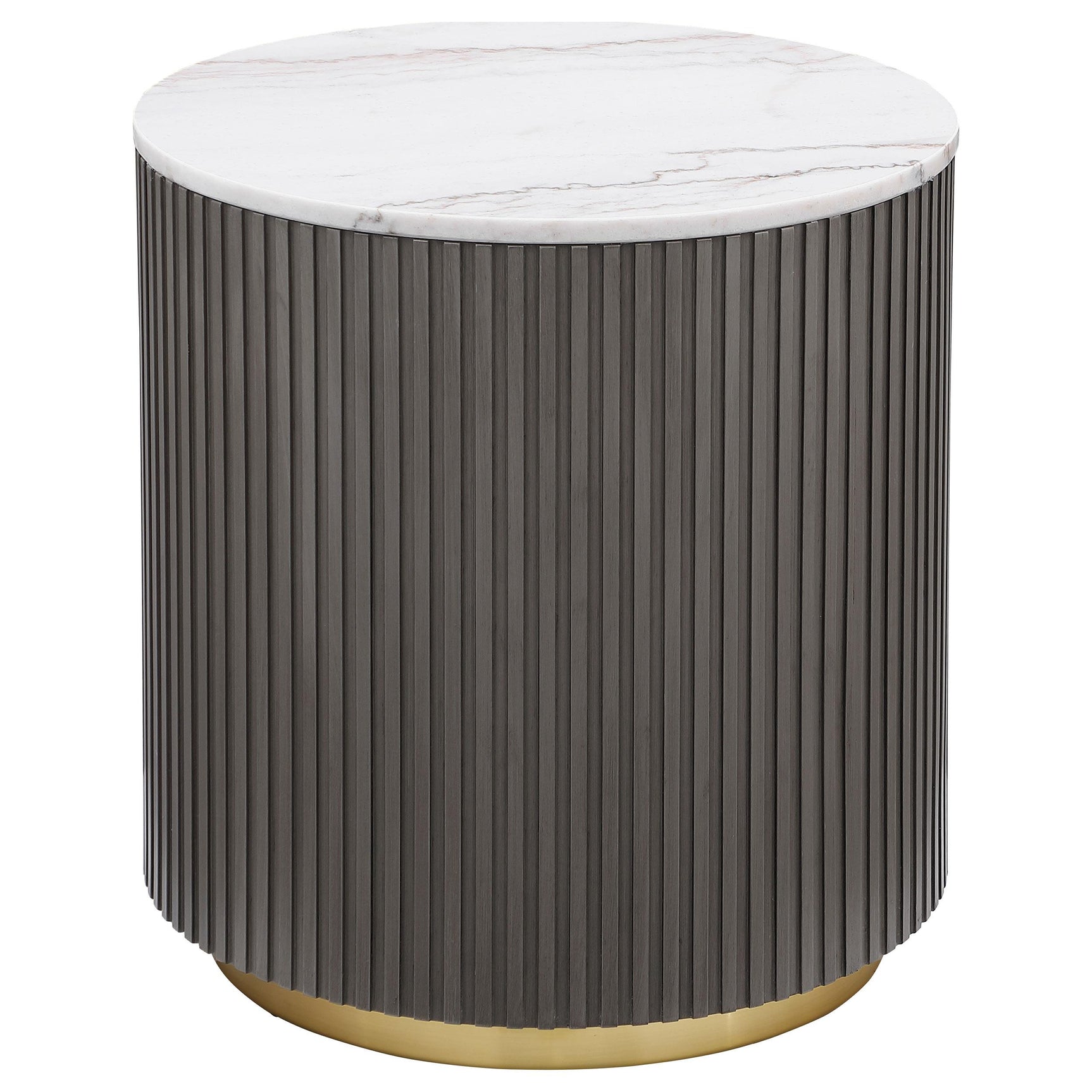 Jason White 3-piece Round Marble Coffee and End Table Set - Ornate Home