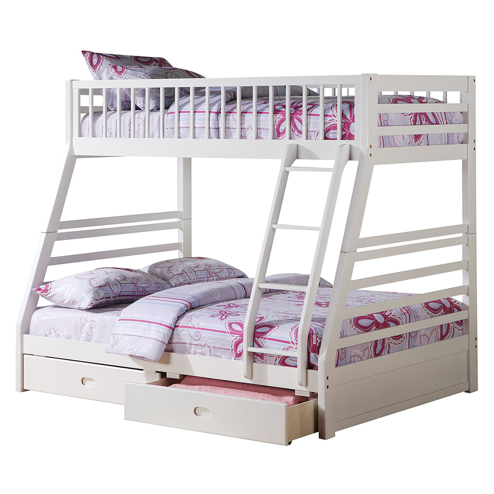 Jason White Bunk Bed (Twin/Full) - Ornate Home
