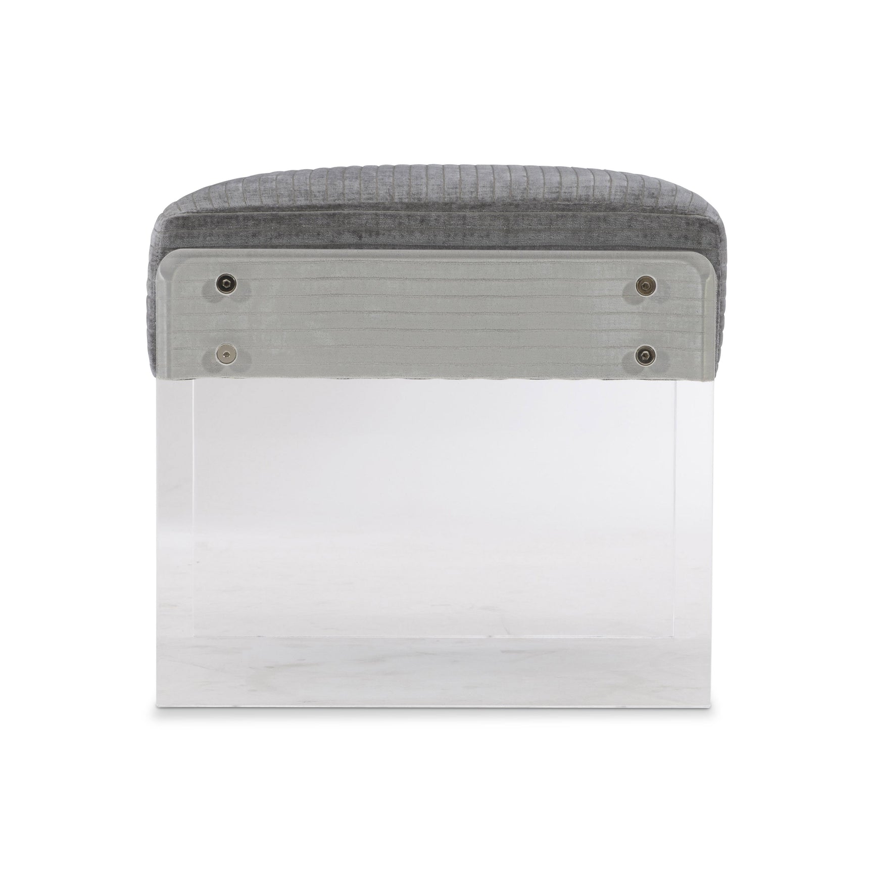 Jasper Grey/Acrylic Fabric Ottoman - Ornate Home