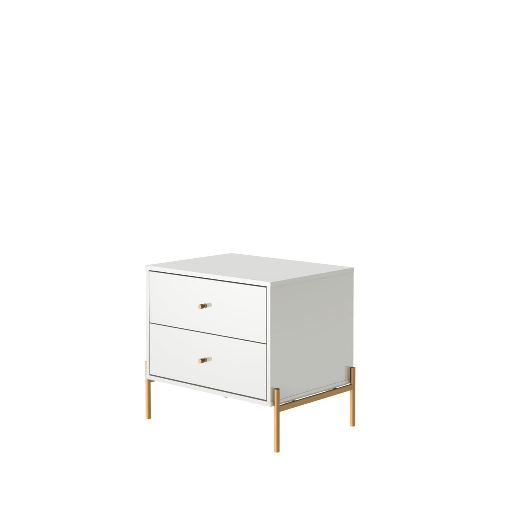 Jasper Nightstand in White Gloss (set of 2) - Ornate Home