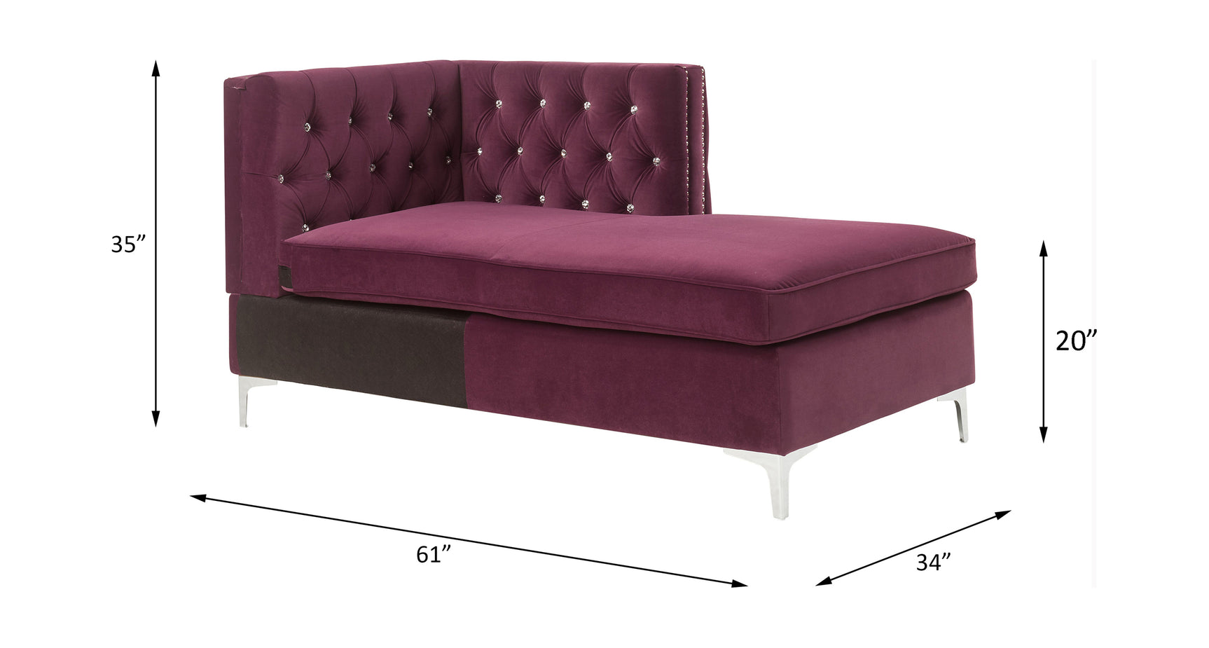 Jaszira Burgundy Velvet Modular Sofa Units / Create your own Style - Ornate Home