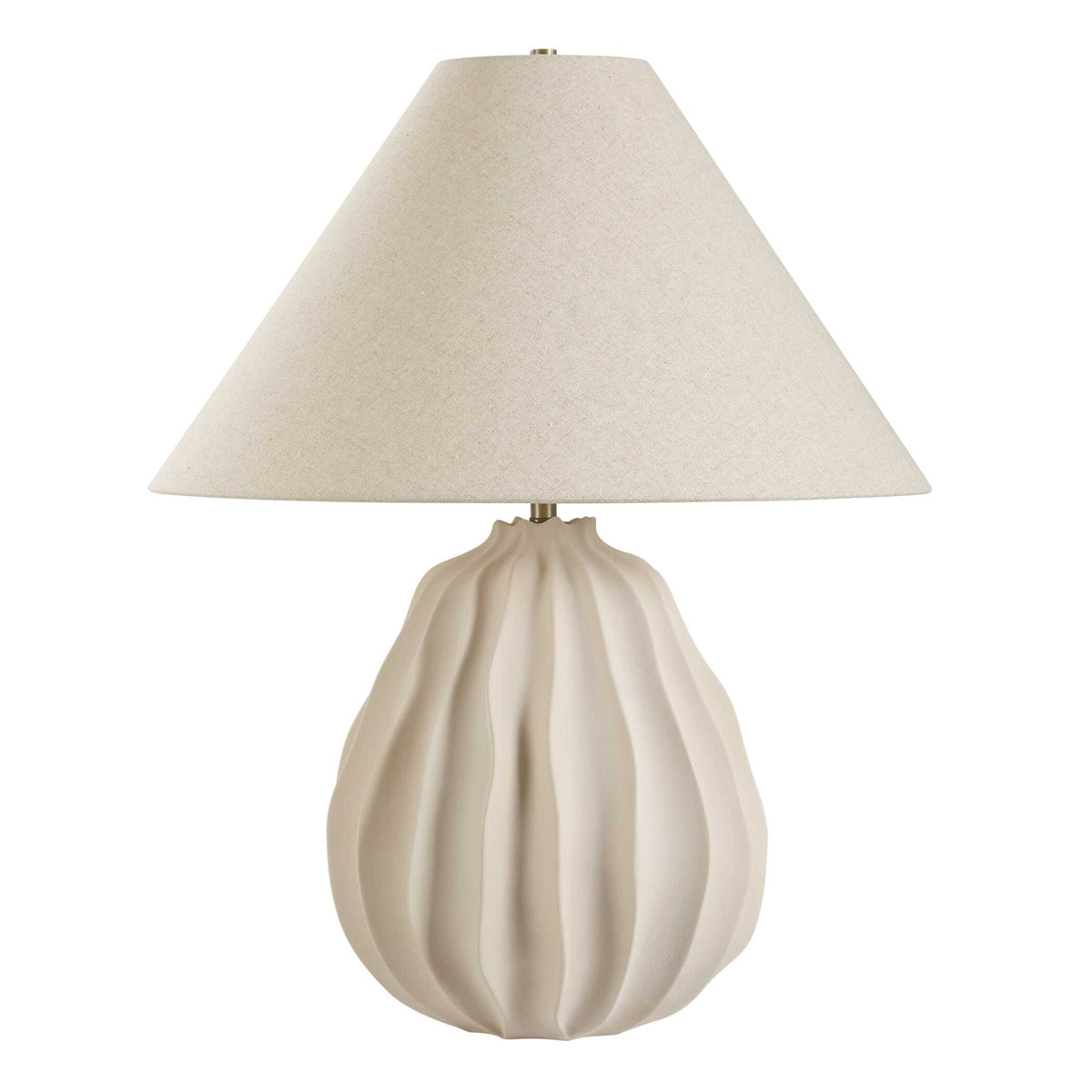 Javary Matte Beige Table Lamp - Ornate Home