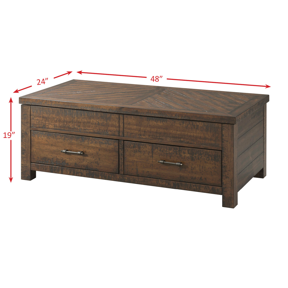 Jax Cherry Coffee Table with Lift Top - Ornate Home