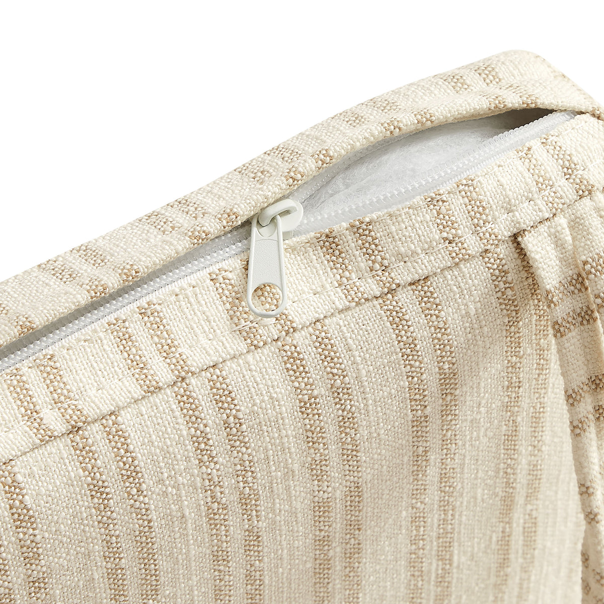 Jax Oatmeal Stripe Fabric Dining Chair Seat Cushion - Ornate Home