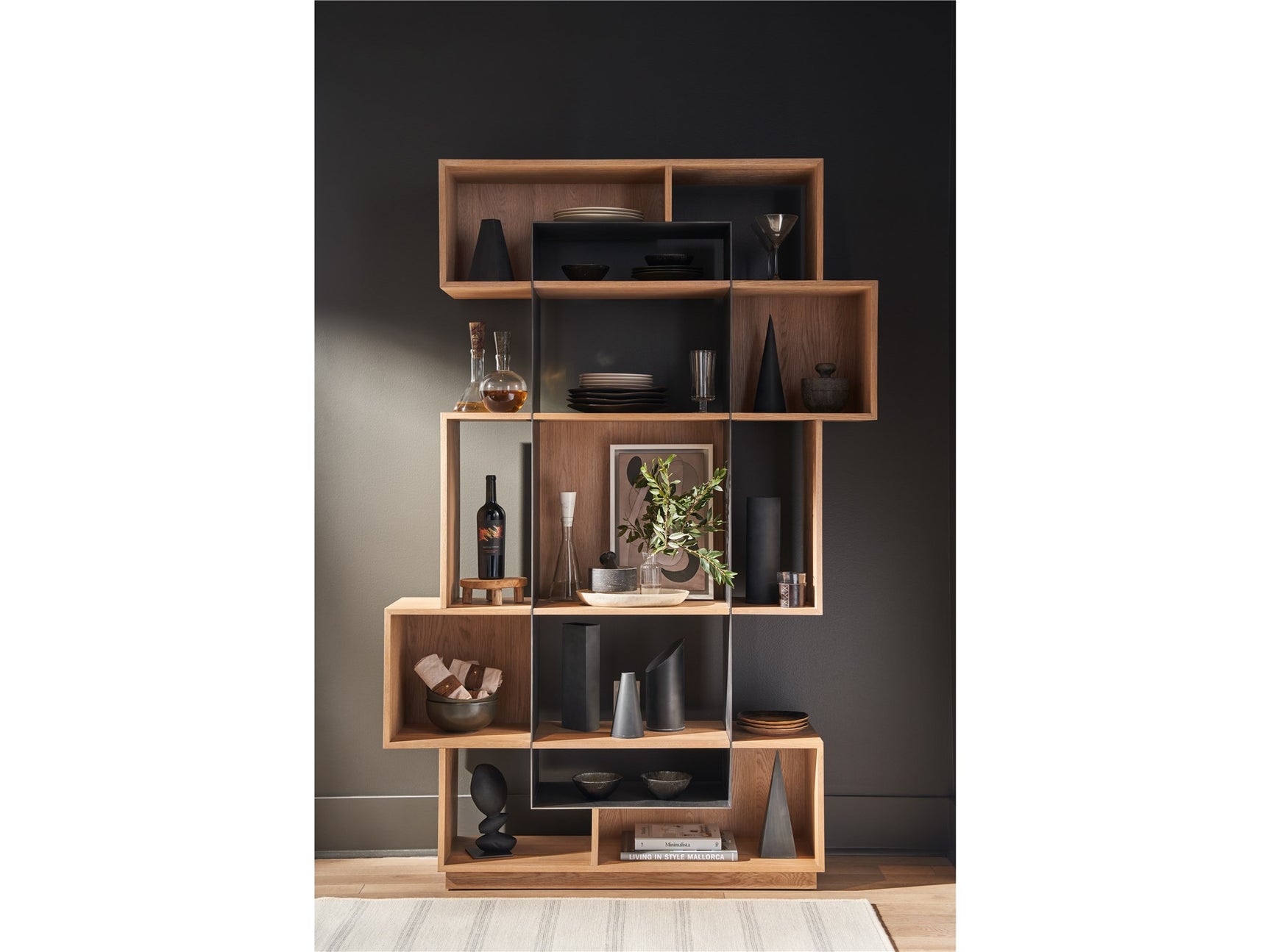 Jaxon Natural Oak Etagere - Ornate Home