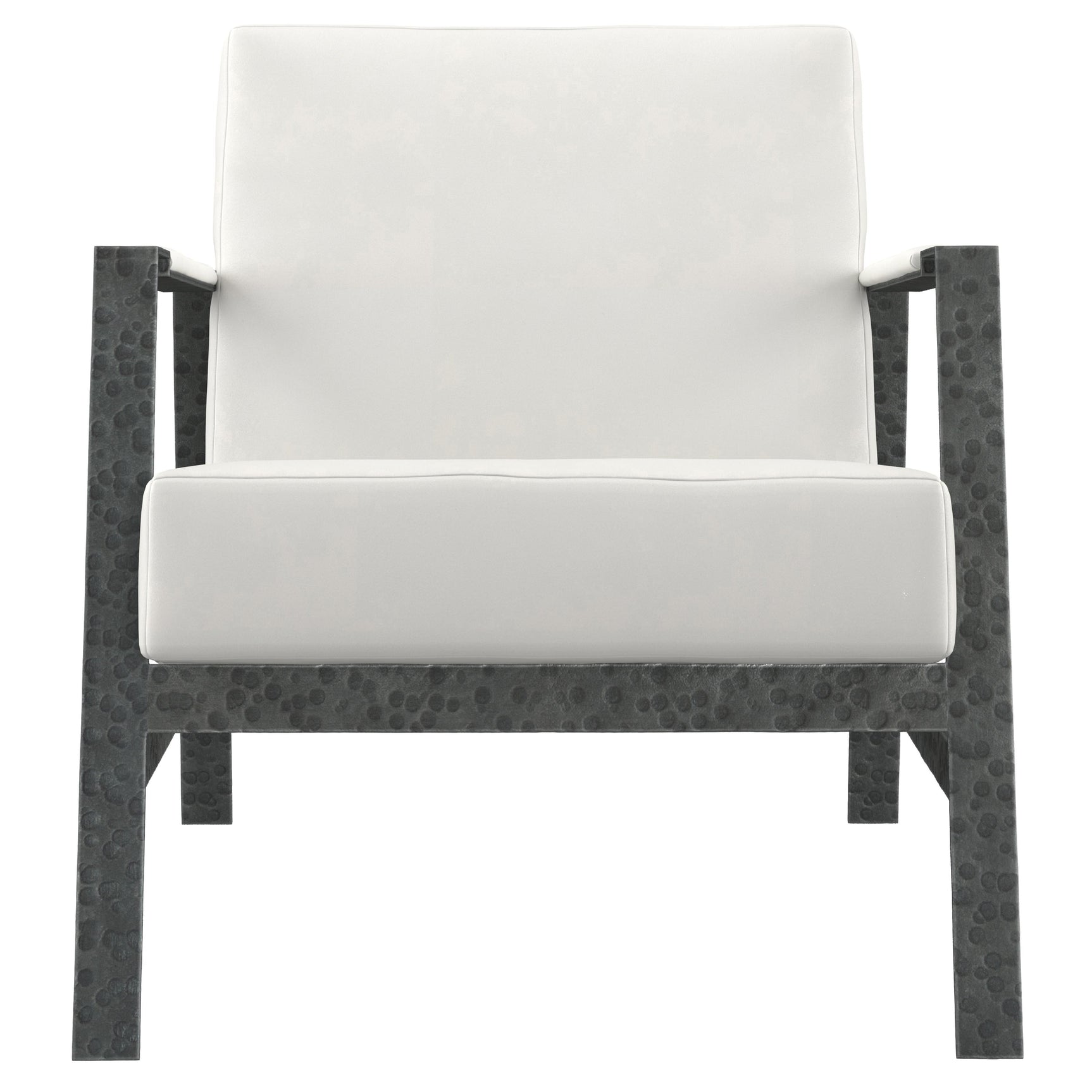 Jaxson White/Cream Leather Chair - Ornate Home