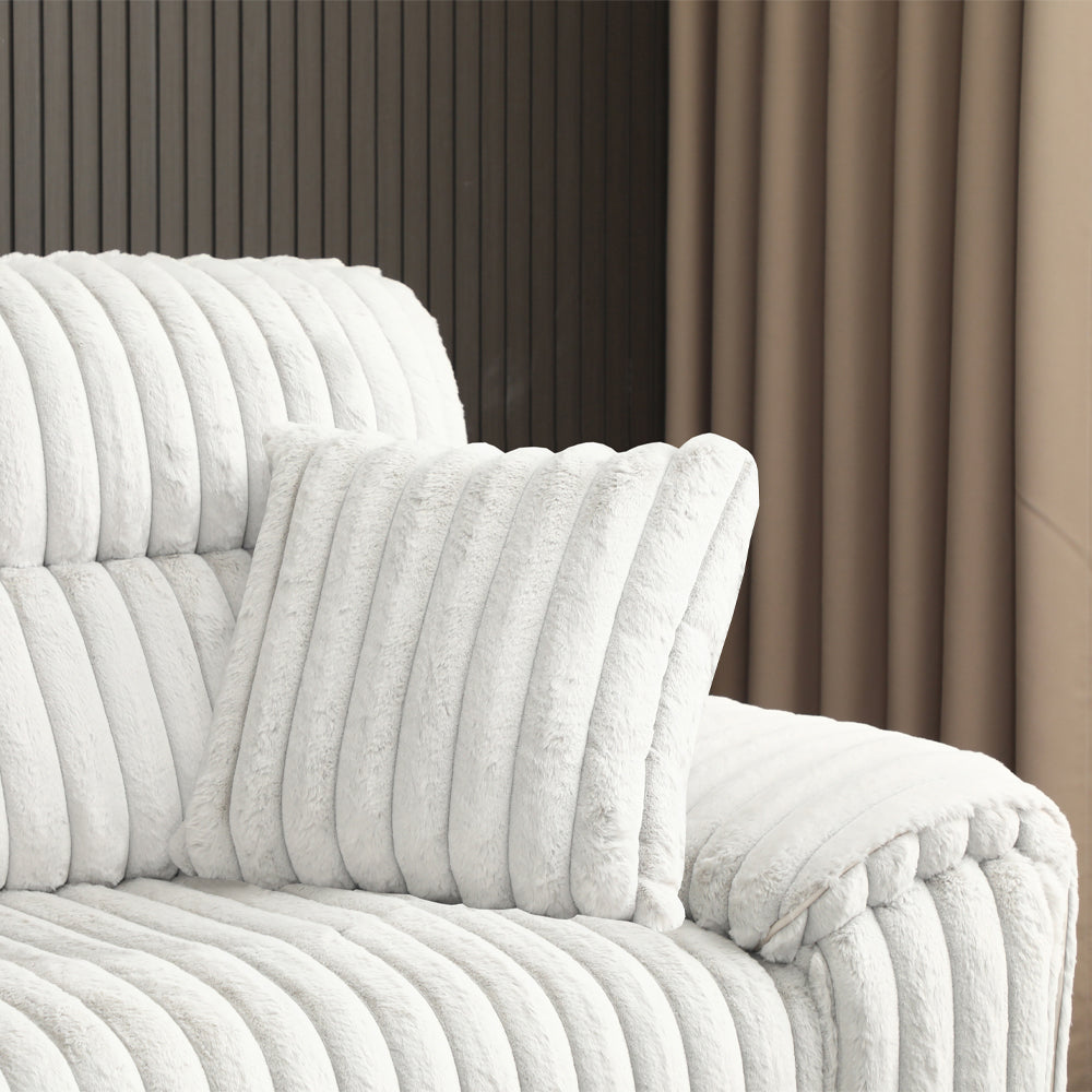 Jaya Mondo Gray Corduroy Power Motion Sofa w/Sleeper & USB Port - Ornate Home