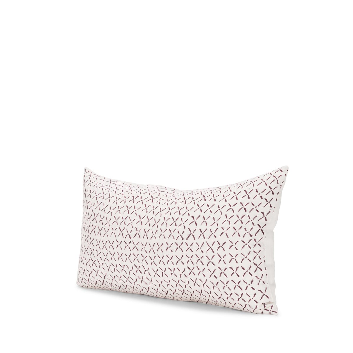 Jayden Cream 14x26 with Merlot Print Linen Lumbar Pillow Cover - Ornate Home