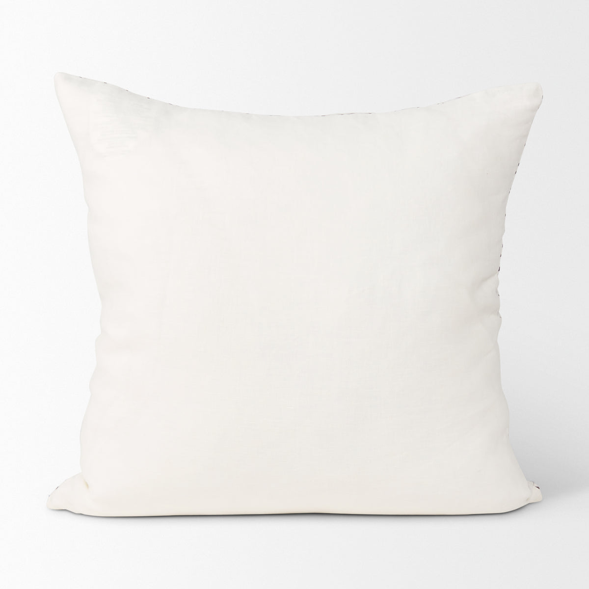 Jayden Cream 22x22 with Merlot Print Linen Square Pillow Cover