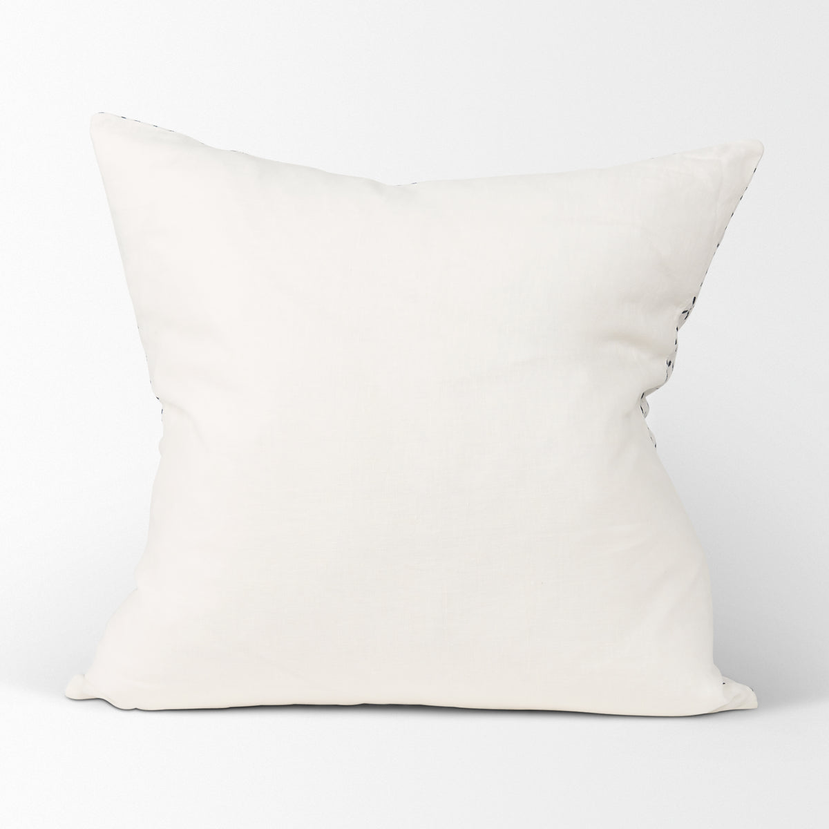 Jayden Cream/Black 22x22 Linen Square Pillow Cover - Ornate Home