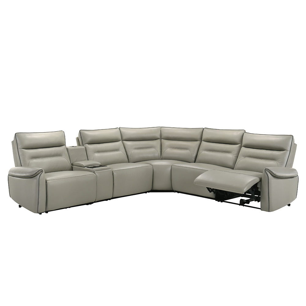 Jayke Light Gray Power Motion Sectional Sofa - Ornate Home