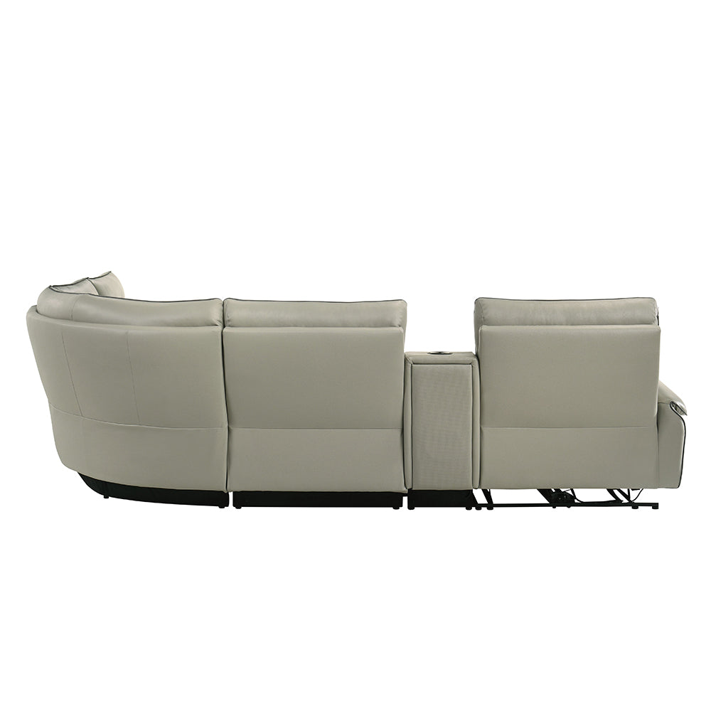 Jayke Light Gray Power Motion Sectional Sofa - Ornate Home