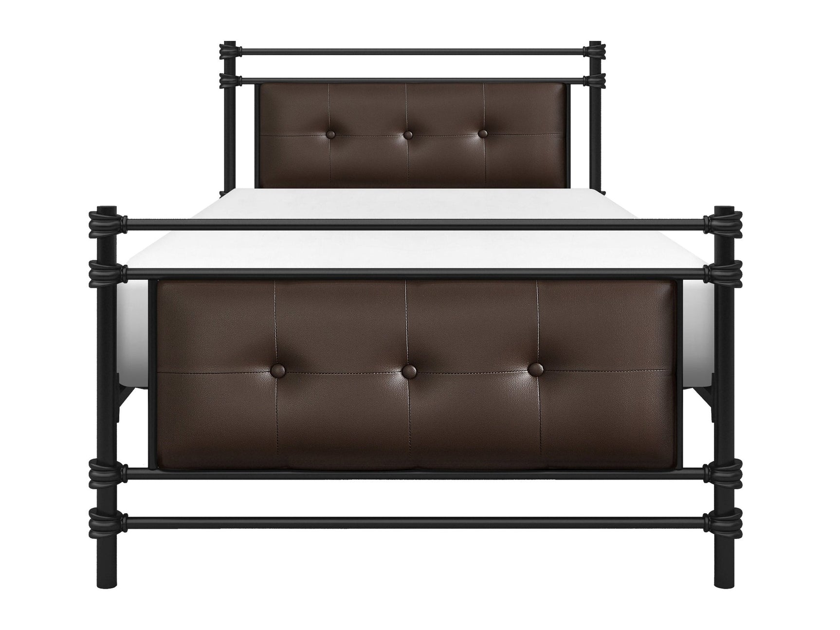 Jayla Brown Twin Metal Platform Bed - Ornate Home