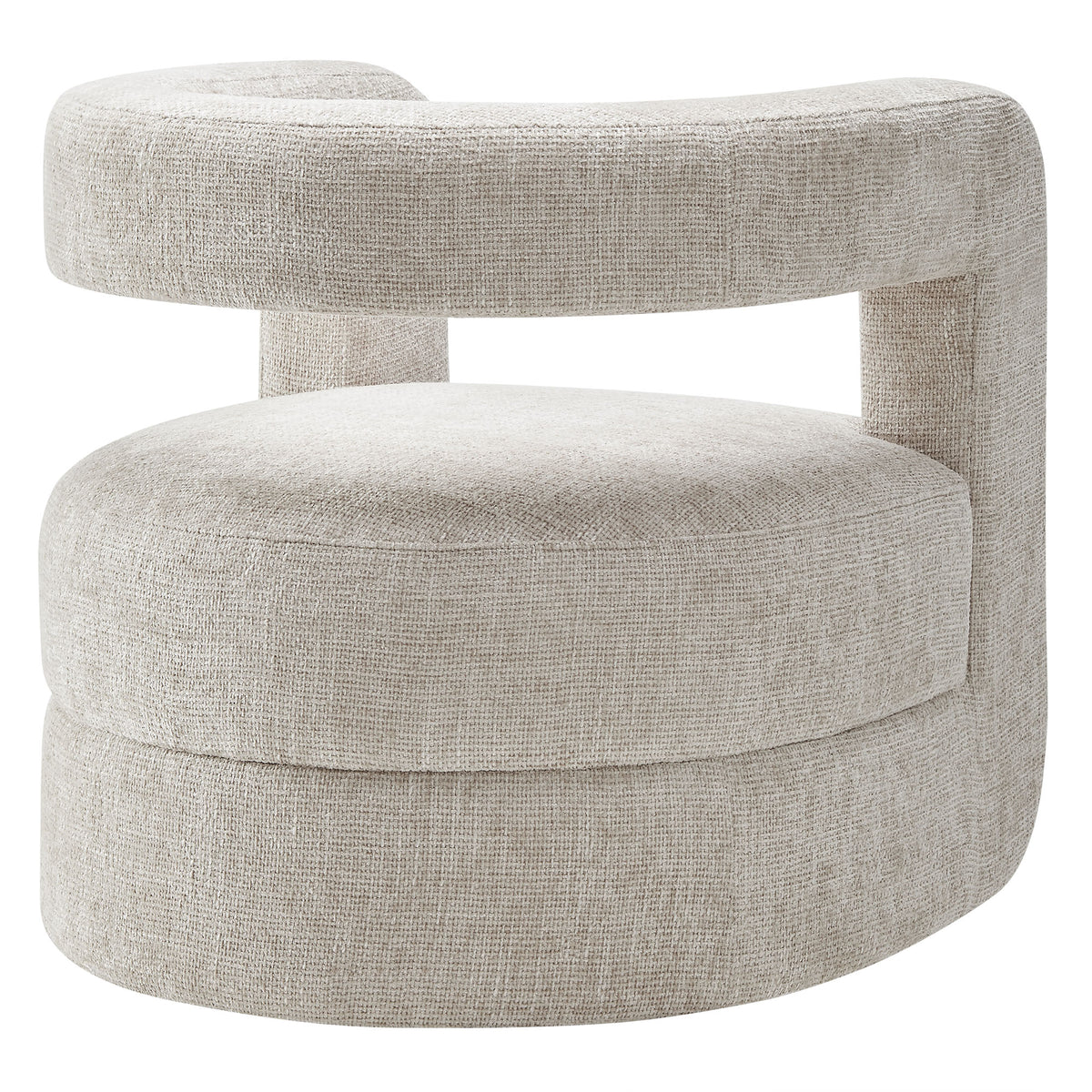 Jaylin Dove Gray Upholstered Chenille Accent Chair - Ornate Home