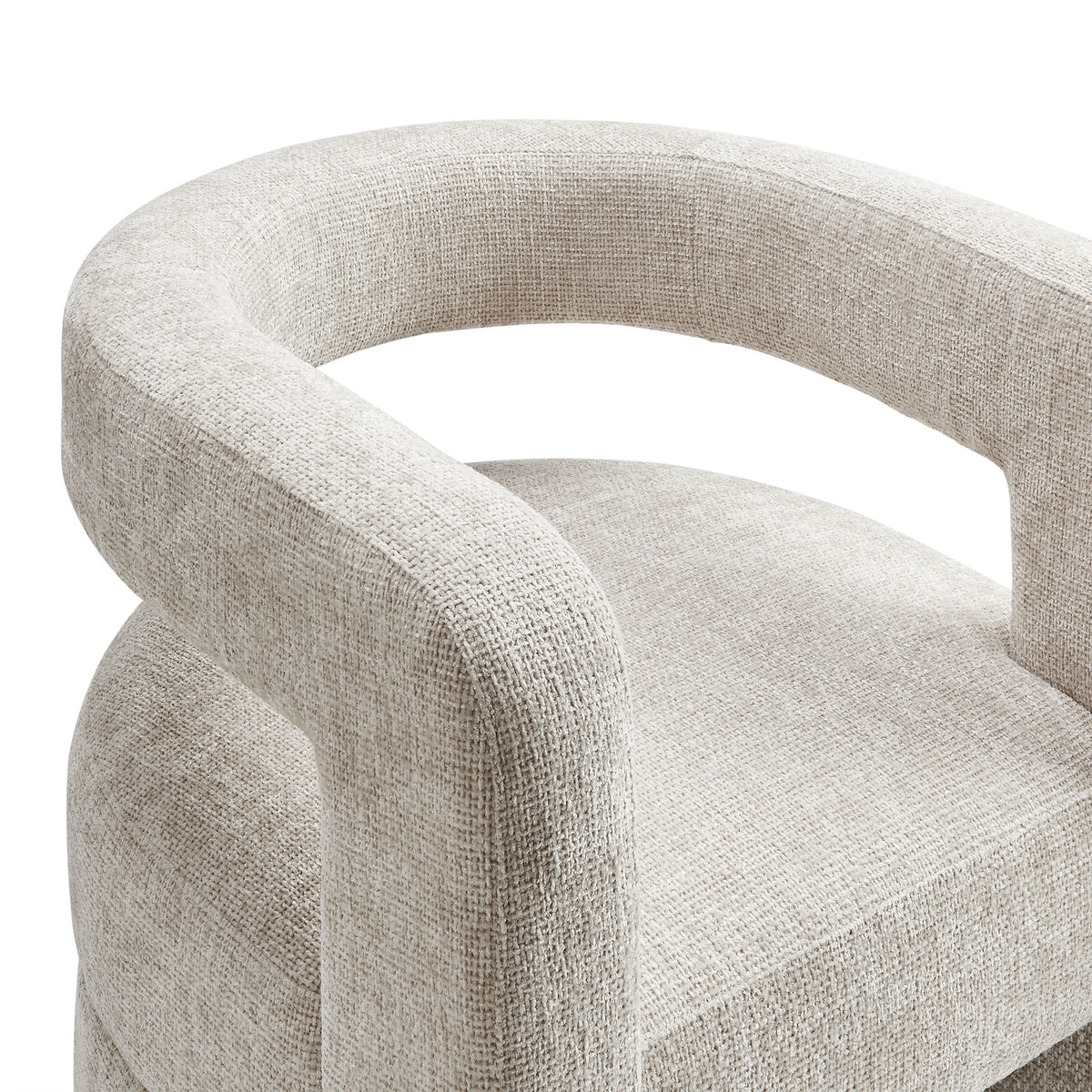 Jaylin Dove Gray Upholstered Chenille Accent Chair - Ornate Home