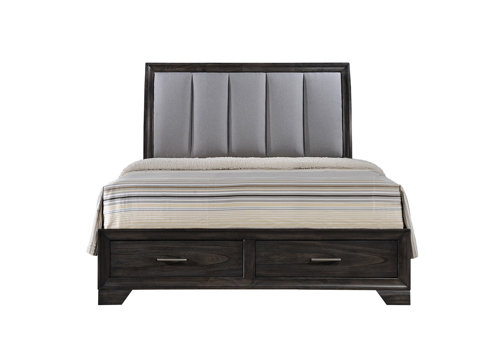 Jaymes Gray Sleigh Storage Platform Bedroom Set - Ornate Home