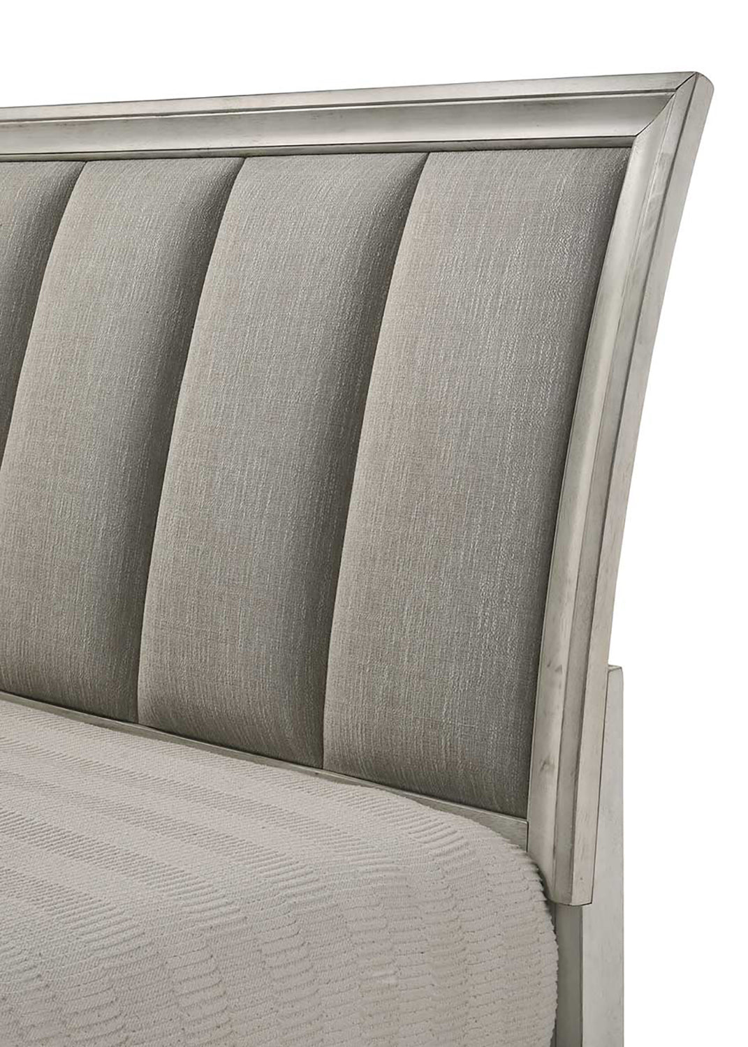 Jaymes White Mist King Sleigh Storage Platform Bed - Ornate Home