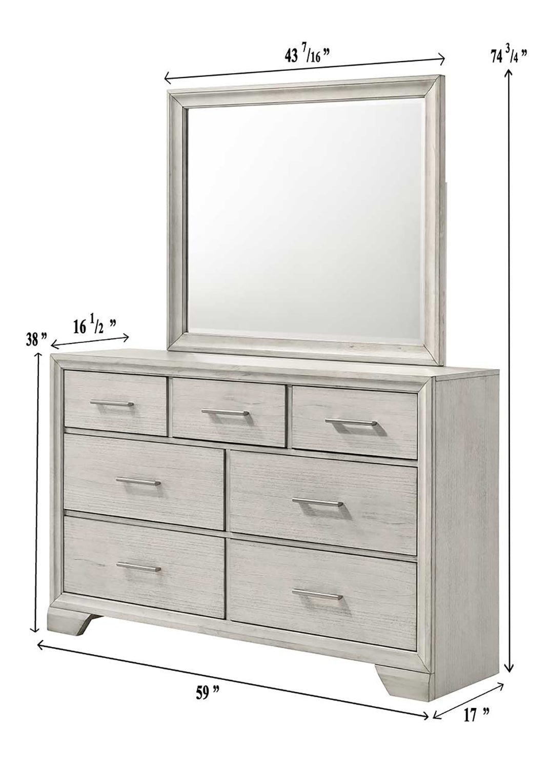 Jaymes White Mist Sleigh Storage Platform Bedroom Set - Ornate Home