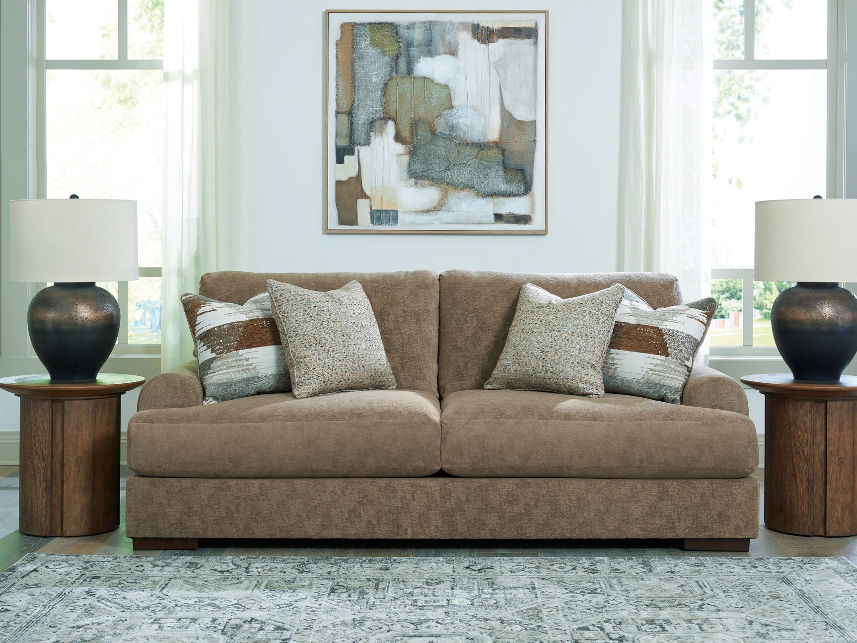 Jayne Park Pecan Sofa (Online Special Price) - Ornate Home